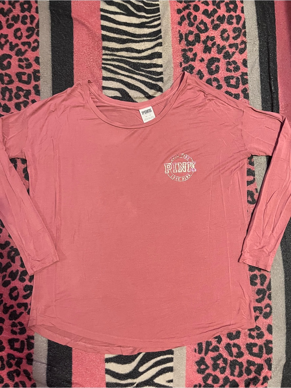 Vintage PINK Victoria's Secret long sleeve shirt